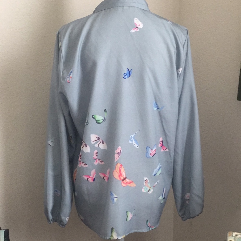 Butterfly print blouse